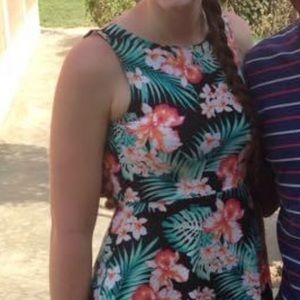 PINK Floral Print Dress